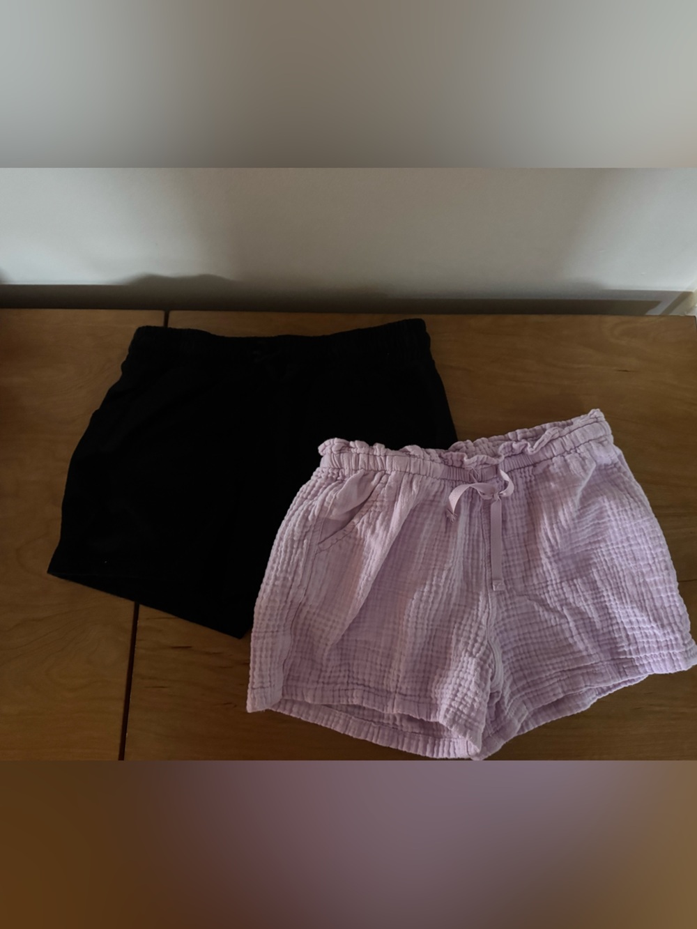 4/$12 Cat & Jack Girls Black and Lavender Shorts - 2 Pack